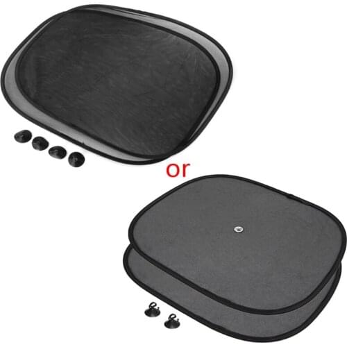 2PCS Car Window Sunshade Sun Shade Visor Side Mesh Cover Shield Sunscreen Black X6HF