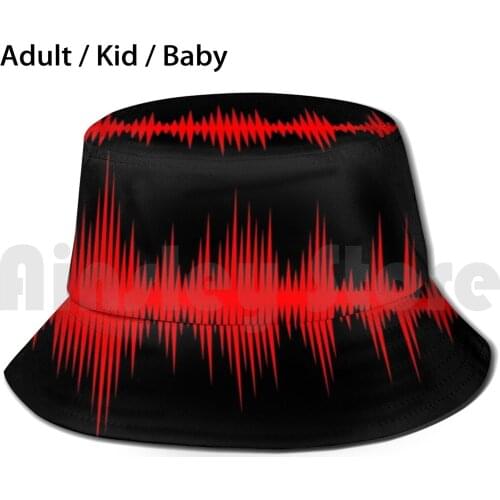 Soundwave 3 Sun Hat Foldable UV Protection Peace Love Music Sound Soundwave Graphic Graphics Pattern Bands Singers Radio