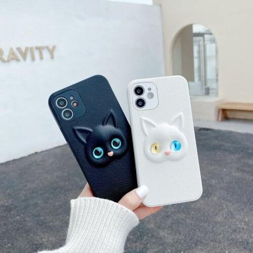 Three-dimensional Cat Phone Case for IPhone12/11pro Max Huawei Mate Series Anti-drop Phone Case