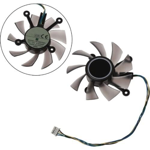 R128015SU 75mm 4pin 4x43mm for EAH5830/6850/8600/9800 GTS 260/450/460 HD7850 Graphics Card Cooling Fan