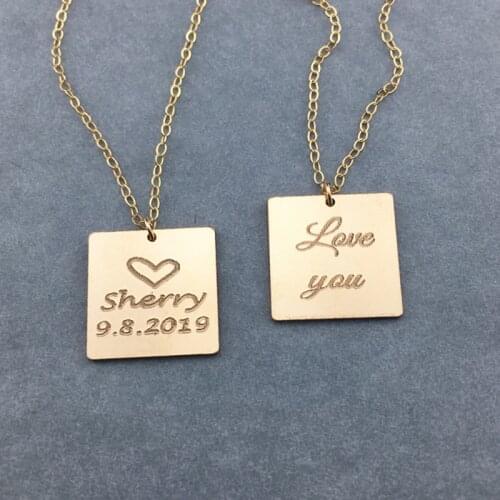 Gold Filled Necklace Name Letter Pendants Collier Femme Handmade Jewelry Boho Chocker Kolye Women Necklace