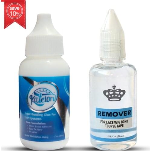 1.3oz Katelon HD Lace Wig Adhesive Bond Glue And Tape Hair Remover For Lace Wig, Toupee Remover Hair
