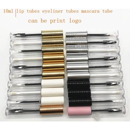 10-50pcs 10ML Round transparent lip tube eyeliner tube mascara tube Empty tubes professional makeup packaging material wholesale