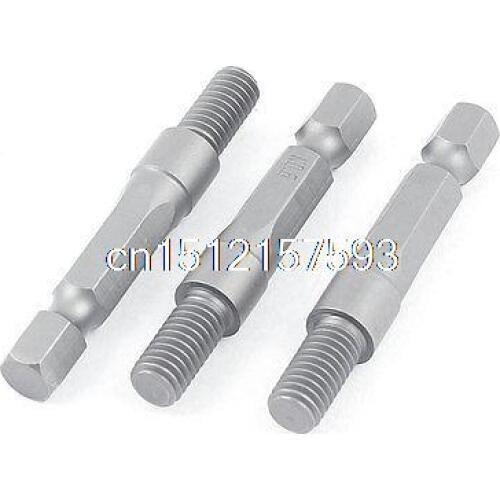 3pcs 6mm M6 Male Thread 7mm Hex Shank Electric Drill Chuck Adapter