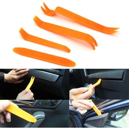4pcs/set Plastic Auto Dismantle Tools Kit Car Radio Door Clip Panel Trim Dash Audio Removal Installer Pry Kit Refit Set