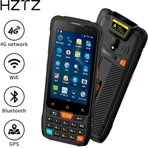 4G Wifi Bluetooth GPS AGPS 4.0 Touch Screen Android 8.1 Handheld Barcode Scanner PDA with 13mp Camera Keyboard