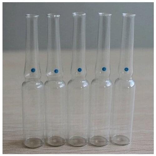 50pcs/pack Glass High Quality Ampoule Bottle Bent Neck Easy To Fold 2 Colors Selecting Free Shipping