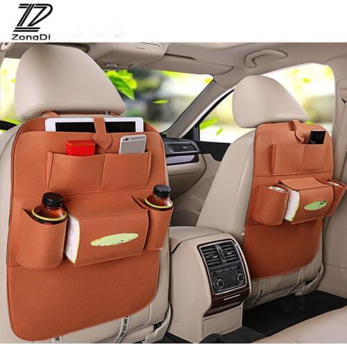 ZD Car Accessories For Hyundai Tucson 2017 Solaris ix35 i30 Suzuki Swift Mitsubish ASX Rear Seat Back Hanging Organizer Bag
