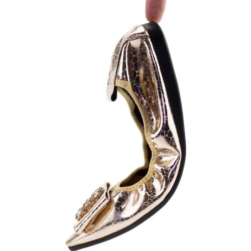 Womens Flats Ballet Shoes Spring Autumn Female Footwear Golden Flexible Ladies Shoes Pointy Toe Women Ballet Flat Comfy Shoes