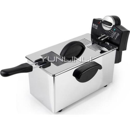 Household Electric Deep Fryer Single-tank Frying Cooker Stainless Steel Frying Oven HF-1106