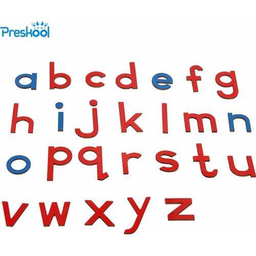 Baby Toy Montessori 5 Lots =130 Pcs 5 Different Colors Blue Red English Language Letters Alphabets Preschool Brinquedos Juguetes