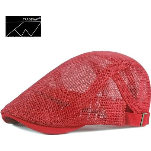 2021 Red Childrens Beret Boys' summer hollow mesh breathable Korean fashion Duck Hat girls hat sunscreen net