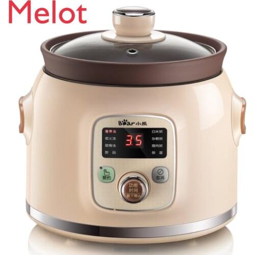 Electric Casserole Pot Household Purple Sand Ceramic Electric Stewpot Automatic Mini Soup Cooking Porridge Slow Cooker