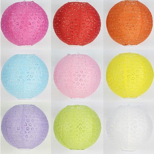 Hot sale 1PCS 8''20cm Colourful Hollow Out Paper Lanterns Home birthday Party wedding party events decoration diy craft supplies