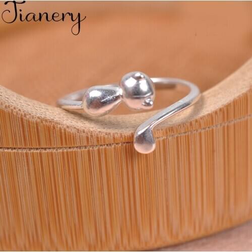 JIANERY Bohemian Retro Silver Color Cat Rings For Women Lady Party Jewelry Statement Rings