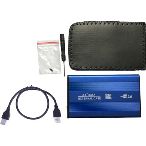 Aluminum Alloy 2.5 inch HDD Case USB 2.0 to SATA External Hard Drive Enclosure For 2.5" HDD SSD Mobile Hard Disk Case Box