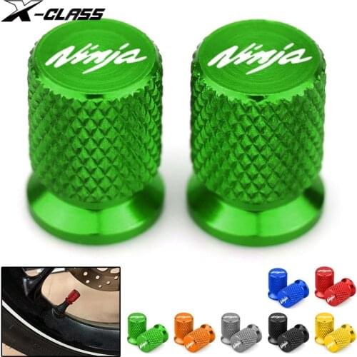Motorcycle Tire Valve Wheel Tyre Valve Air Port Cover Cap CNC Aluminum Accessories for Kawasaki Ninja 250 300 400 650 2010-2019