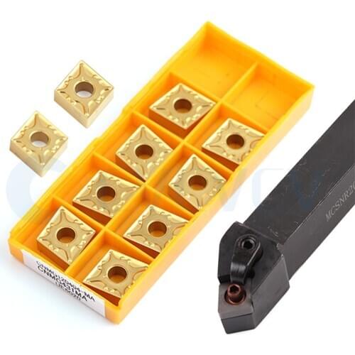 MCSNR1616H12 MCSNR2020K MCSNR2525M Machine Tools CNC External Turning Tool Holder +10Pcs CNMG Lathe Carbide Blade High Hardness