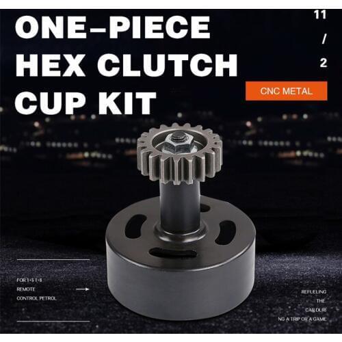 Metal Integral Clutch Bell Clutch Cup Kit One-piece Clutch Cup and Gear Kit for ROVAN LT Losi 5ive-T