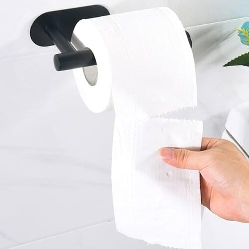 Toilet Roll Paper Holder Tissue Rack Wall Mounted Bathroom Kitchen Storage Hook Modern Hanger Paper Holders Tissue Accessories