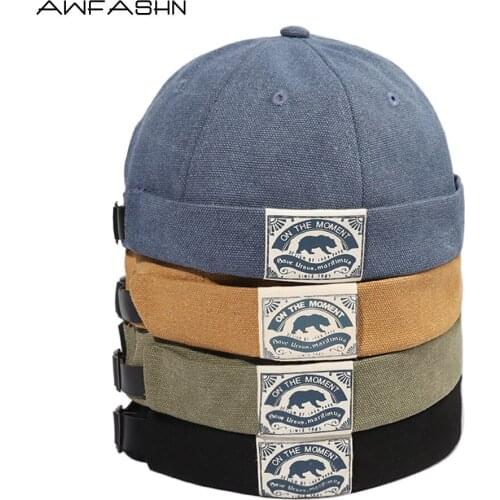 2021 New Beanie Hat Mens Cap Womens Cap Retro Docker Cap Landlord Hat Brimless Cap Beanie Hat Men Cap Male Autumn And Winter