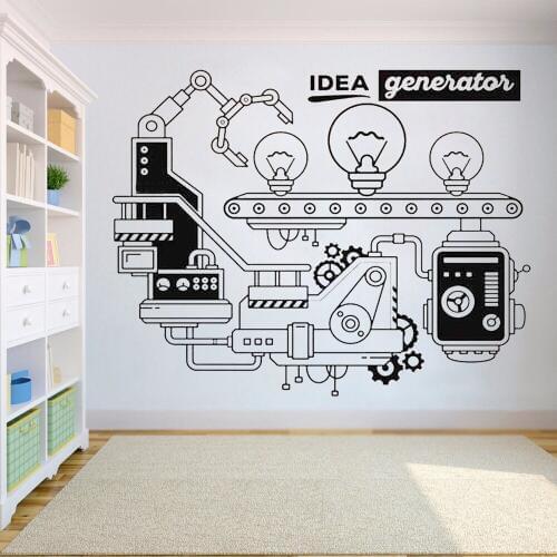 Idea Generator Office Wall Sticker Supplies Business Process Decoration Office Removable Murals Vinyl Art Decal Decor HY518