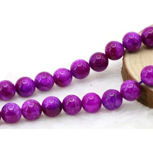 Wholesale Sugilite Stone 8mm Round loose beads DIY Manual Accessories gift Design make bracelets necklace women jewelry 15