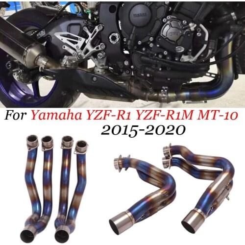 Front connection pipe Without muffler Slip On for yamaha r1 yzf r1 2015-2020 motorcycle exhaust modified titanium alloy