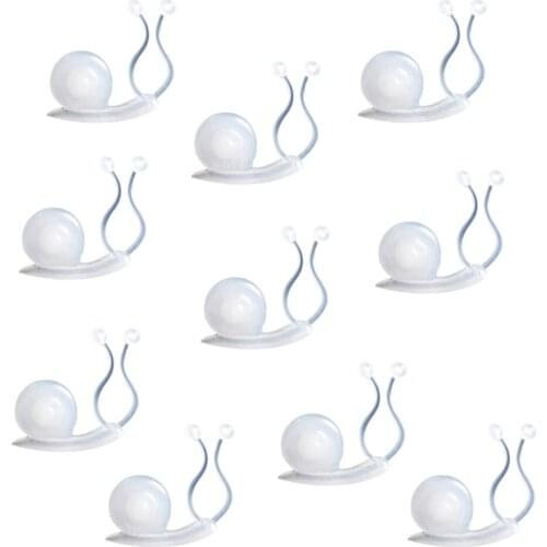 Vine Wall Fixing Device Snails 3 Colors For Home Office Decoration 10PCS ABS Material 10pcs Set Sticky Hook Plant Climbing Clips