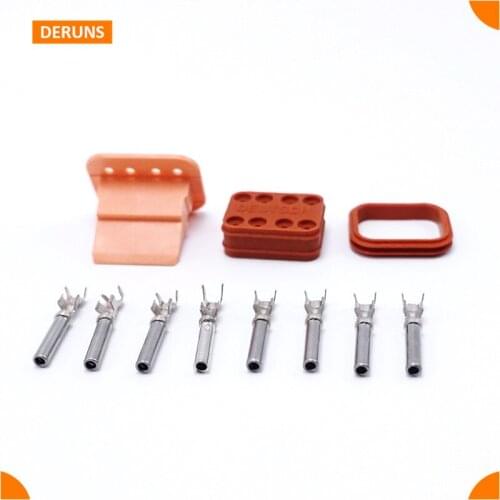 Factory Sale 10Kits Female 8 Pin/Way Deutsch Waterproof Sealed Auto Wire Connector Plug Sets DT06-8S