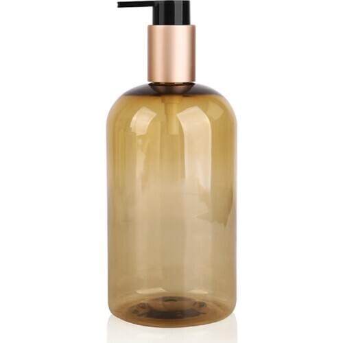 500ml Shampoo Soap Empty Pressed Bottles Large Empty Amber Refillable Bottle Protable Lotion Foam Spray Storage Pump Bottle