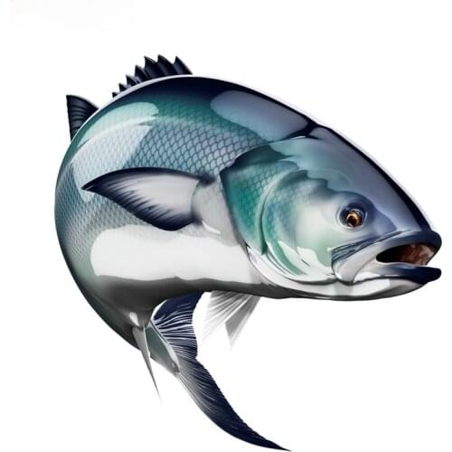 Lifelike Blue Fish Fishing Car Stickers Auto Decals 3d Car Styling Motorcycle Car Decal Accessories