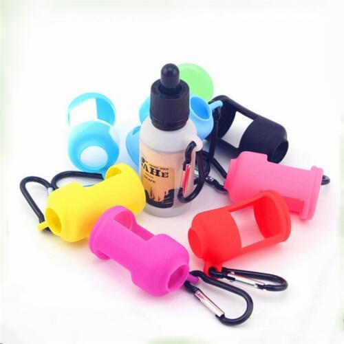 2pcs color random E Liquid Bottles Carrying Case Silicone Cover portable 30ml bottle eliquid holder