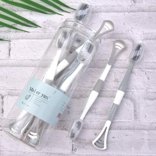 Scraping tongue coating, toothbrush, bottled and barreled travel gift, bamboo charcoal, soft hair, inverted insertion, meeting g