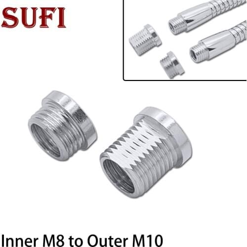 2pcs Inner M8 to Outer M10 connect hose gooseneck tube connection hose can make outer teeth M8 become outer teeth M10