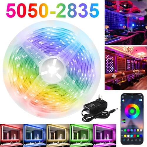 RGB LED Strip Lights 12V Bluetooth WiFi Luces Led DC 5050 SMD2835 Flexible Waterproof Tape Diode Remote Control Light For Room