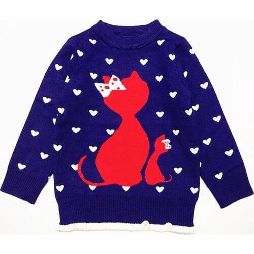 Girls Sweaters Clothes Children Sweater Warming Cotton Underwear Kids Baby Pink Wool Sweaters Casual Outerwear