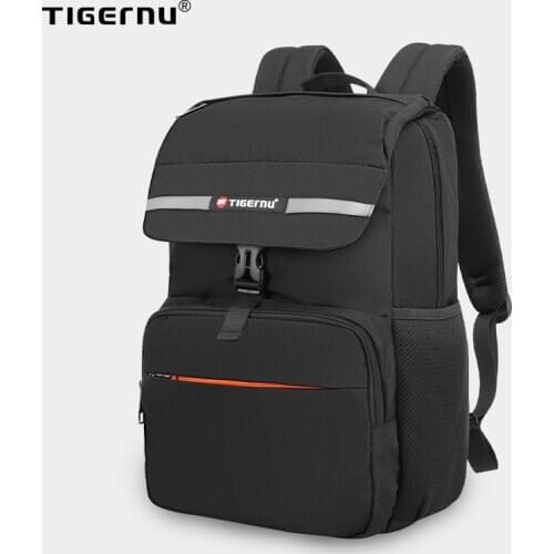 Tigernu New Leisure Light Weight 15.6"Laptop Backpack Men Anti theft Zipper Reflective USB Charge Design Waterproof School Bags