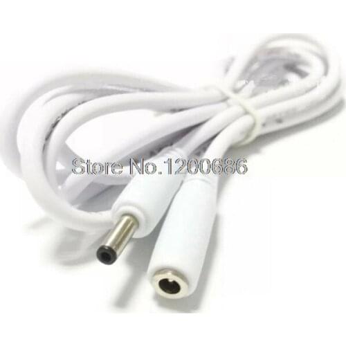 22AWG White 5V2A DC3.5X1.35 power extension wire harness male and female 1 meters