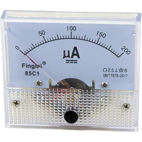 85C1-UA DC pointer ammeter current meter 50uA 100uA 200uA 300uA 500uA 85C1 series analog AMP meter 64*56 mm size
