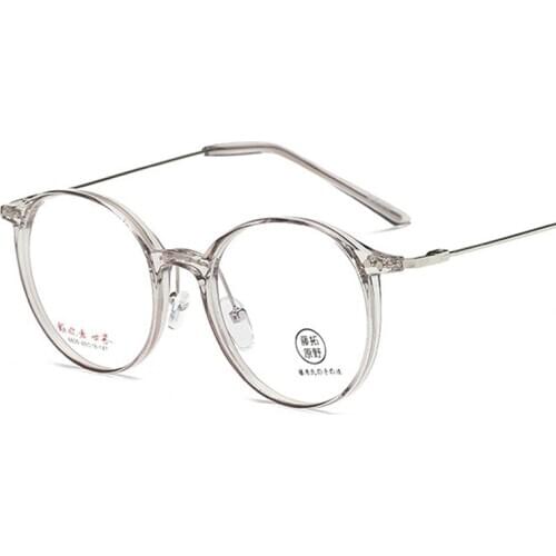 Veshion Round Cat Eye Glasses Frames TR90 Plastic Titanium Men Women Optical Fashion Computer Glasses