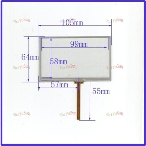 ZhiYuSun compatibl HT-465MT XINJE 4.3inch 105*65 4 wire TOUCH SCREEN touch panel 105mm*65mm this is compatible