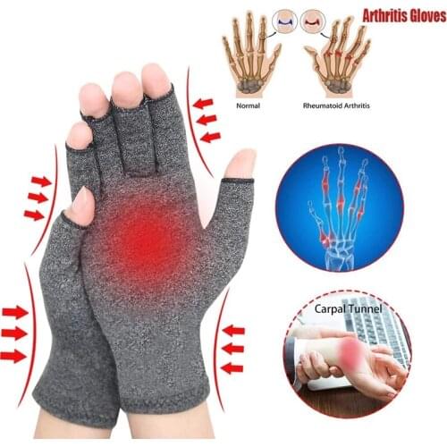 1 Pair Compression Arthritis Gloves Wrist Support Cotton Joint Pain Relief Hand Brace Women Men Wristband Anti Arthritis Therapy