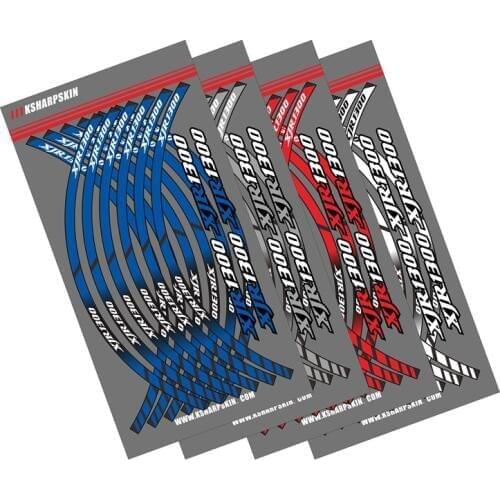 12 X Motorcycle Styling Wheel Hub Tire Reflective Sticker moto Car Decorative Stripe Decal For YAMAHA XJR1300 XJR 1300