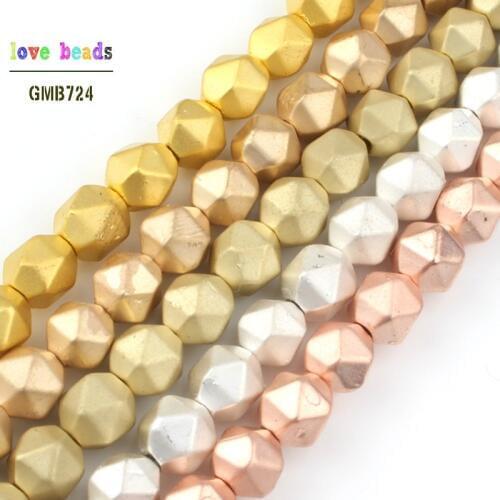 4/6/8mm Faceted Matte Round Hematite Beads For Jewelry Making bracelets for women 15 inch Making bracelets