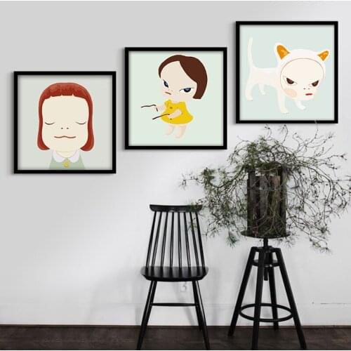 DIY digital painting sunny day doll big head small eyes cute cartoon decorative painting adult hand-painted decompression