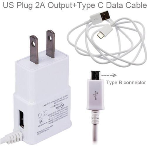 EU US Dual USB 2A Micro Phone Charger Adapter+TYPE C Data Cable For Motorola One Power Moto Z2 Z3 G5 E5 G6 Play Z2 Z3 Force X7