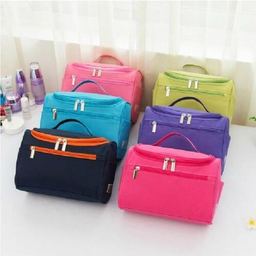 HMUNII Women Travel Makeup Bag Multifunction Cosmetic Bags Polyester Fashion Waterproof Storage Toiletry Bag Organizer Men HM-01