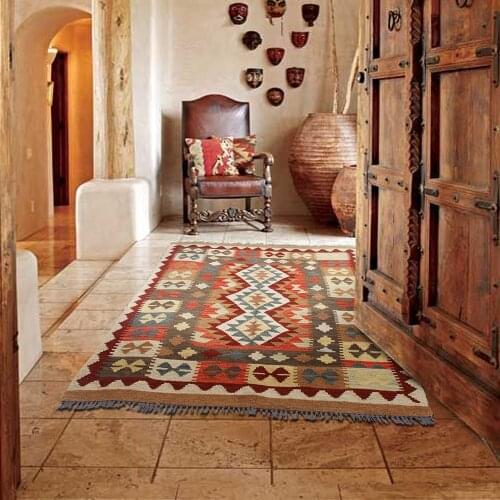 Point kilim Rose carpets runner carpet room floor decoration Vintage Modernism geometric Wool Rug Carpet