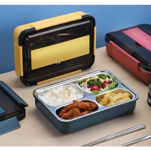 Microwavable Lunch Box for Kids Camping Food Warmer Set Lunch Box Plastic Container Food Marmita Termica Tableware BY50FH